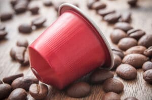 coffee capsule and beans