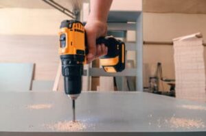 drilling into a plywood