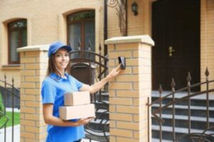 woman delivering packages