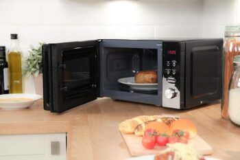 heating up bread in kitchen appliance