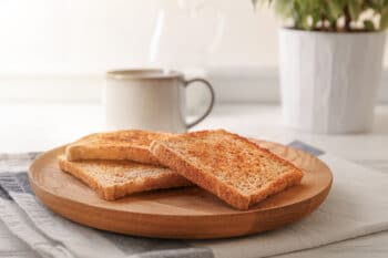 toasted slices on a plate