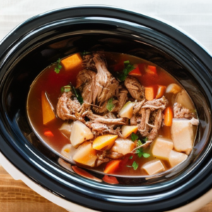 Cooking a dish in the slow cooker