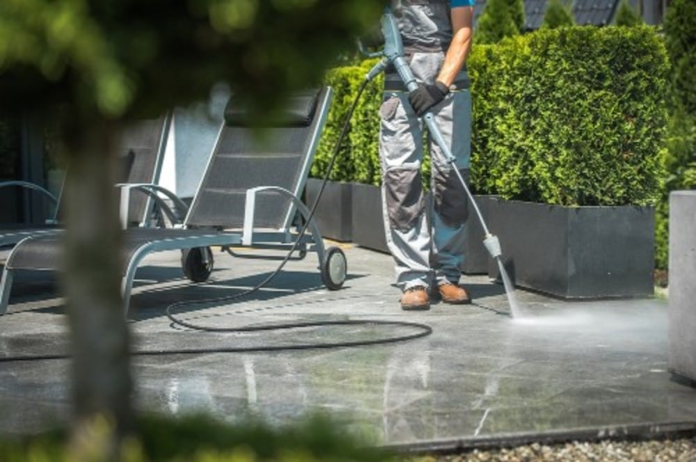how to clean a patio with a pressure washer