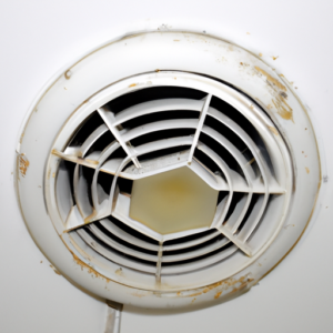 an extractor fan with full of dirt