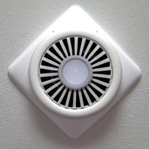 bathroom extractor fan on the ceiling