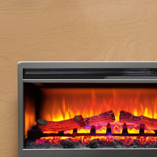 Close up look at an electric fire