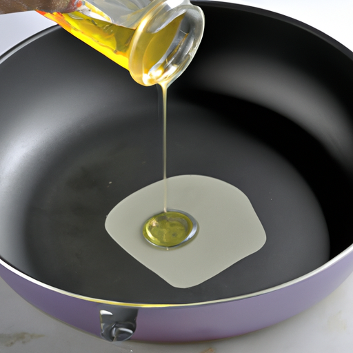 adding some oil to the pan