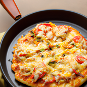 cooking pizza using frying pan