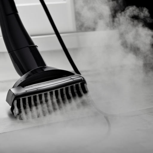 steam cleaning the floor